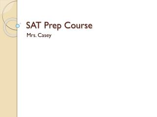 SAT Prep Course