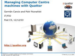 Managing Computer Centre machines with Quattor