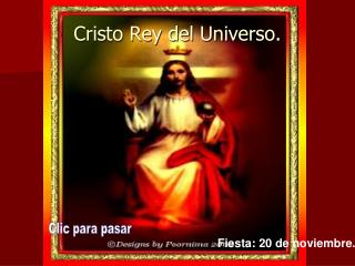 Cristo Rey del Universo.