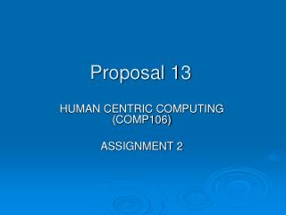 Proposal 13