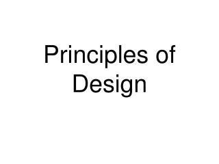 Principles of Design