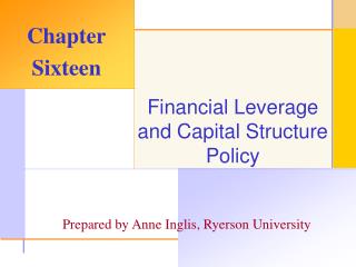PPT Financial Leverage And Capital Structure Policy PowerPoint Presentation ID