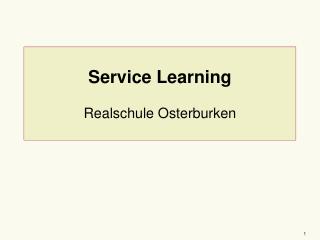 Service Learning Realschule Osterburken