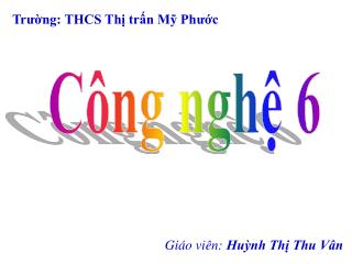 Công nghệ 6