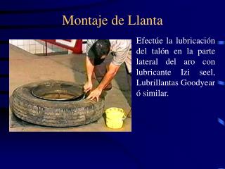 Montaje de Llanta