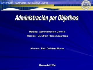 Administración por Objetivos