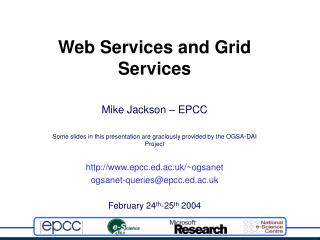 Web Services and Grid Services