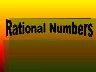 Rational Numbers