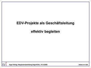 EDV-Projekte als Geschäftsleitung effektiv begleiten