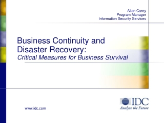 Business Continuity and Disaster Recovery: Critical Measures for Business Survival