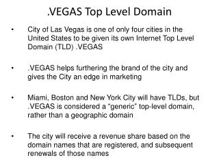 .VEGAS Top Level Domain