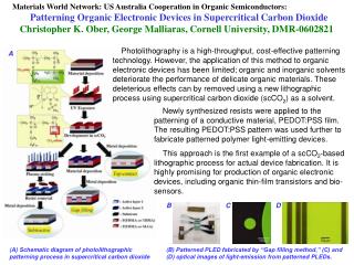 (A) Schematic diagram of photolithographic patterning process in supercritical carbon dioxide