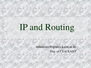 IP and Routing