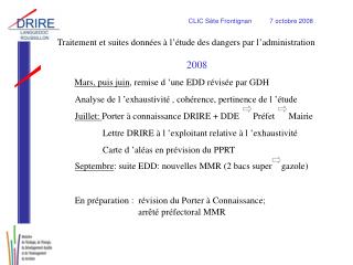2008 Mars, puis juin , remise d ’une EDD révisée par GDH