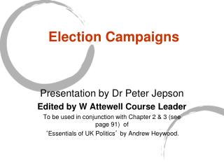 Election Campaigns