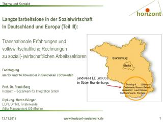 Langzeitarbeitslose in der Sozialwirtschaft In Deutschland und Europa (Teil III):