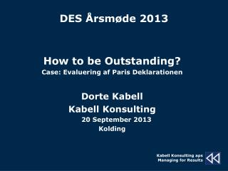 DES Årsmøde 2013