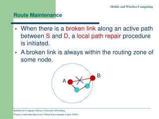 Route Maintenance