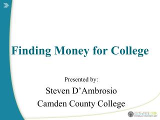 Finding Money for College