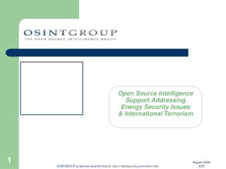 OSINTGROUP proprietary data/information. Use or disclosure by permission only.