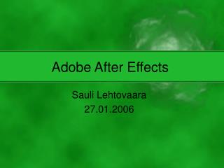 Adobe After Effects