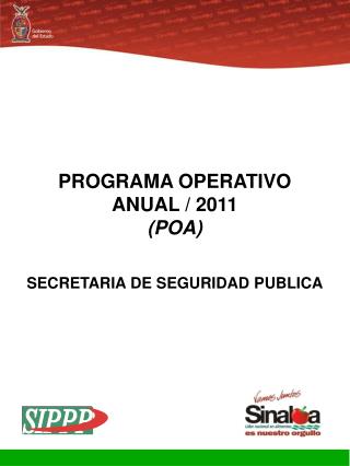 PROGRAMA OPERATIVO ANUAL / 2011 (POA)