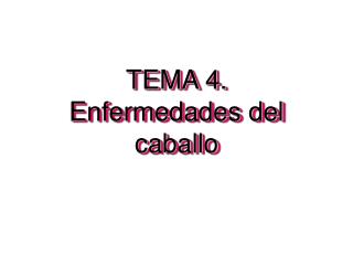 TEMA 4. Enfermedades del caballo