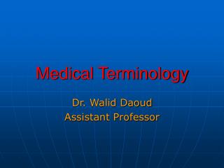 Medical Terminology