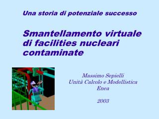 Massimo Sepielli Unità Calcolo e Modellistica Enea 2003
