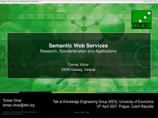 Semantic Web Services Research, Standardization and Applications