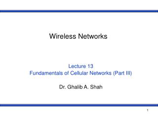 Wireless Networks