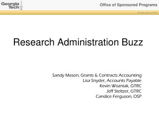 Research Administration Buzz