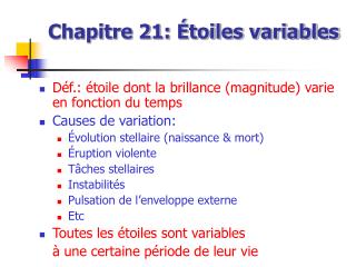 Chapitre 21: Étoiles variables