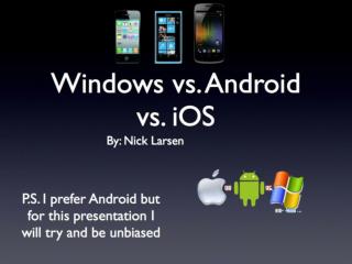 Windows vs. Android vs. iOS