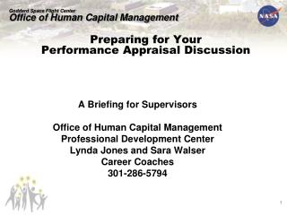 Preparing for Your Performance Appraisal Discussion
