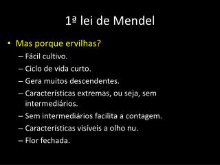 1ª lei de Mendel