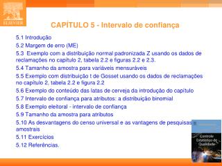 CAPÍTULO 5 - Intervalo de confiança