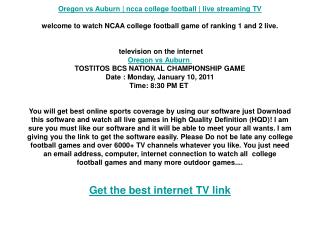 Oregon vs Auburn | ncca college football | live streaming TV