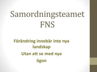 Samordningsteamet FNS