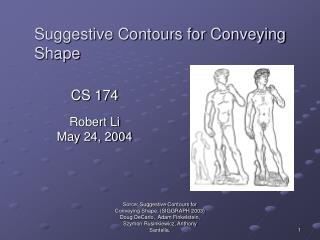 Suggestive Contours for Conveying Shape