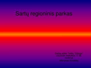 Sart ų regioninis parkas