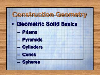 Construction Geometry