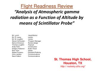 Flight Readiness Review