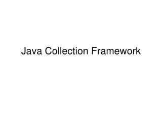 Java Collection Framework