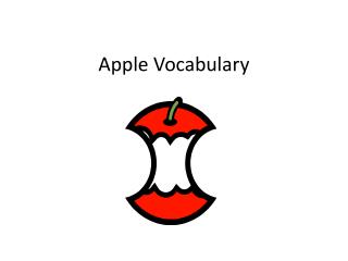 Apple Vocabulary
