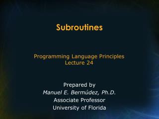 Subroutines