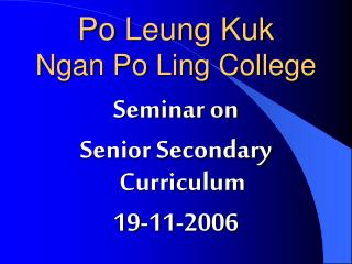 Po Leung Kuk Ngan Po Ling College