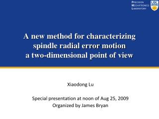 A new method for characterizing spindle radial error motion a two-dimensional point of view