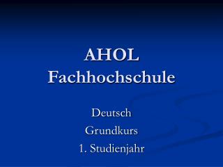 AHOL Fachhochschule