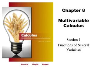 Chapter 8 Multivariable Calculus